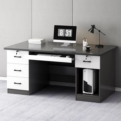 电脑桌台式带抽屉书桌家用写字桌简约现代办公桌椅卧室轻奢桌子