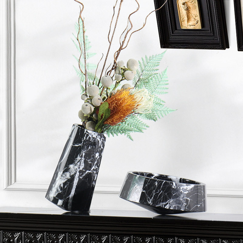 天然大理石装饰花瓶果盘餐厅客厅桌样板房高级感摆件家居摆设品,模玩/动漫/周边/娃圈三坑/桌游,文化/体育周边,淘宝优惠券,粉丝福利购,淘宝优惠卷