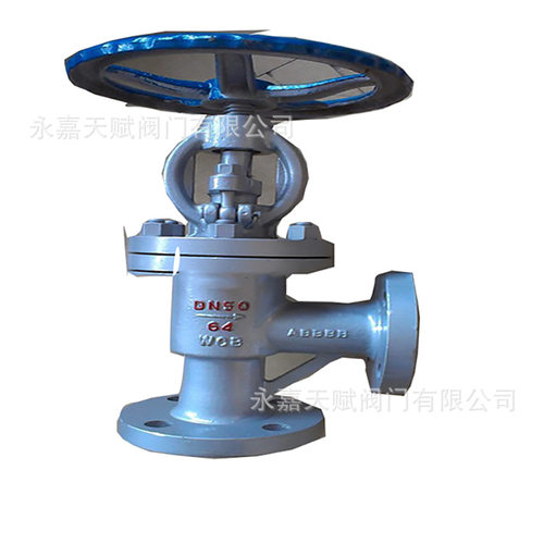 Y型角式截止阀J45H-64C不锈钢直流式法兰截止阀J44W-10P厂家直销