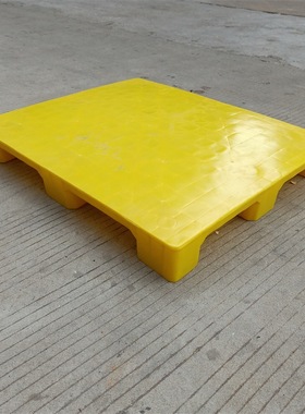 厂家直销九脚塑料黄色平面卡板29号单面平面型托盘1210黄色栈板