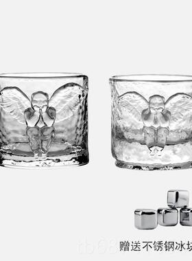 正品稀礼奇艺术情侣天使对杯子士忌新婚生日高端洋威酒杯盒礼送女