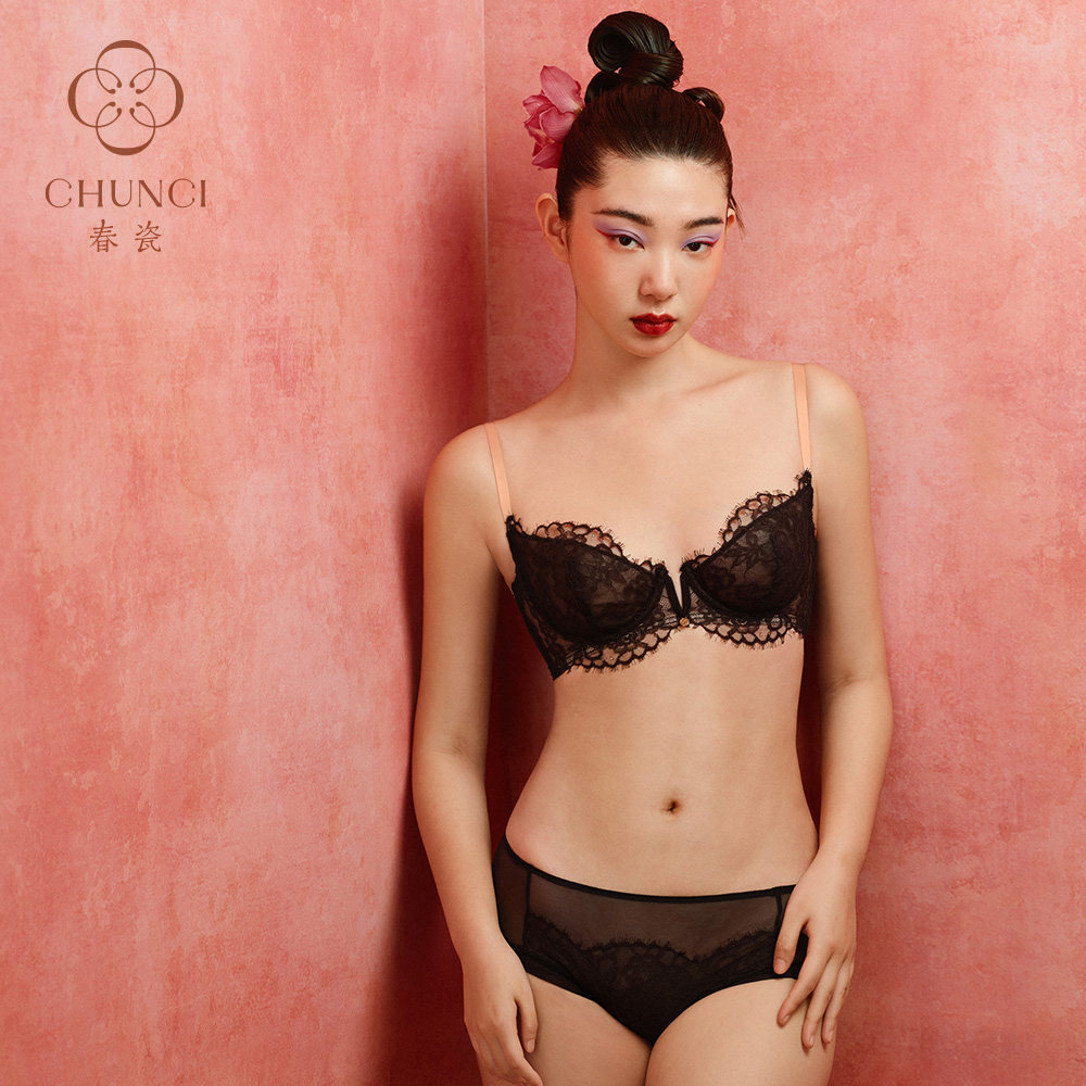 春瓷红拂夜奔内衣系列【昆仑3/4杯】睫毛蕾丝透气性感女士内衣,女士内衣/男士内衣/家居服,文胸套装,淘宝优惠券,粉丝福利购,淘宝优惠卷