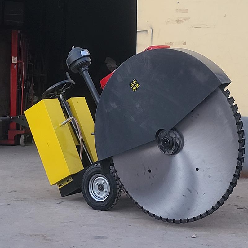 1.2米三锯片路面开槽切割机地面扩缝机柴油开沟机多刀片路面切沟