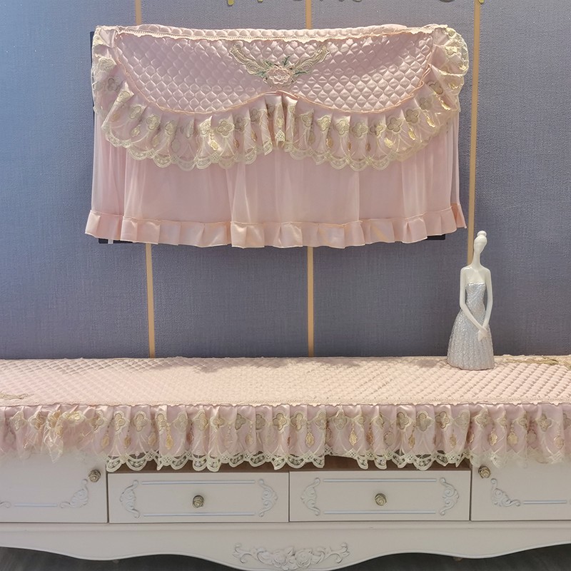 电视机防尘罩壁挂式液晶显示屏盖巾欧式布艺装饰罩50寸55寸电视罩