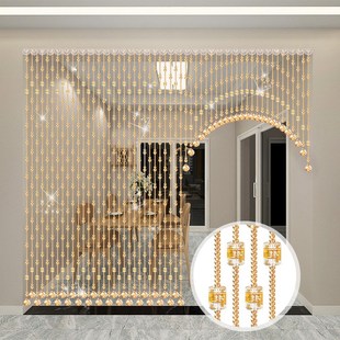 葫芦隔断帘客厅玄关卫生间卧室帘子门帘免打孔挂钩 水晶珠帘新款