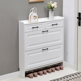 实木超薄鞋柜经济型家用门口新款玄关收纳窄入户爆款翻斗小型鞋架