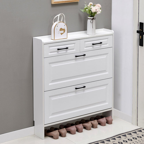 实木超薄小型翻斗鞋柜入户经济型