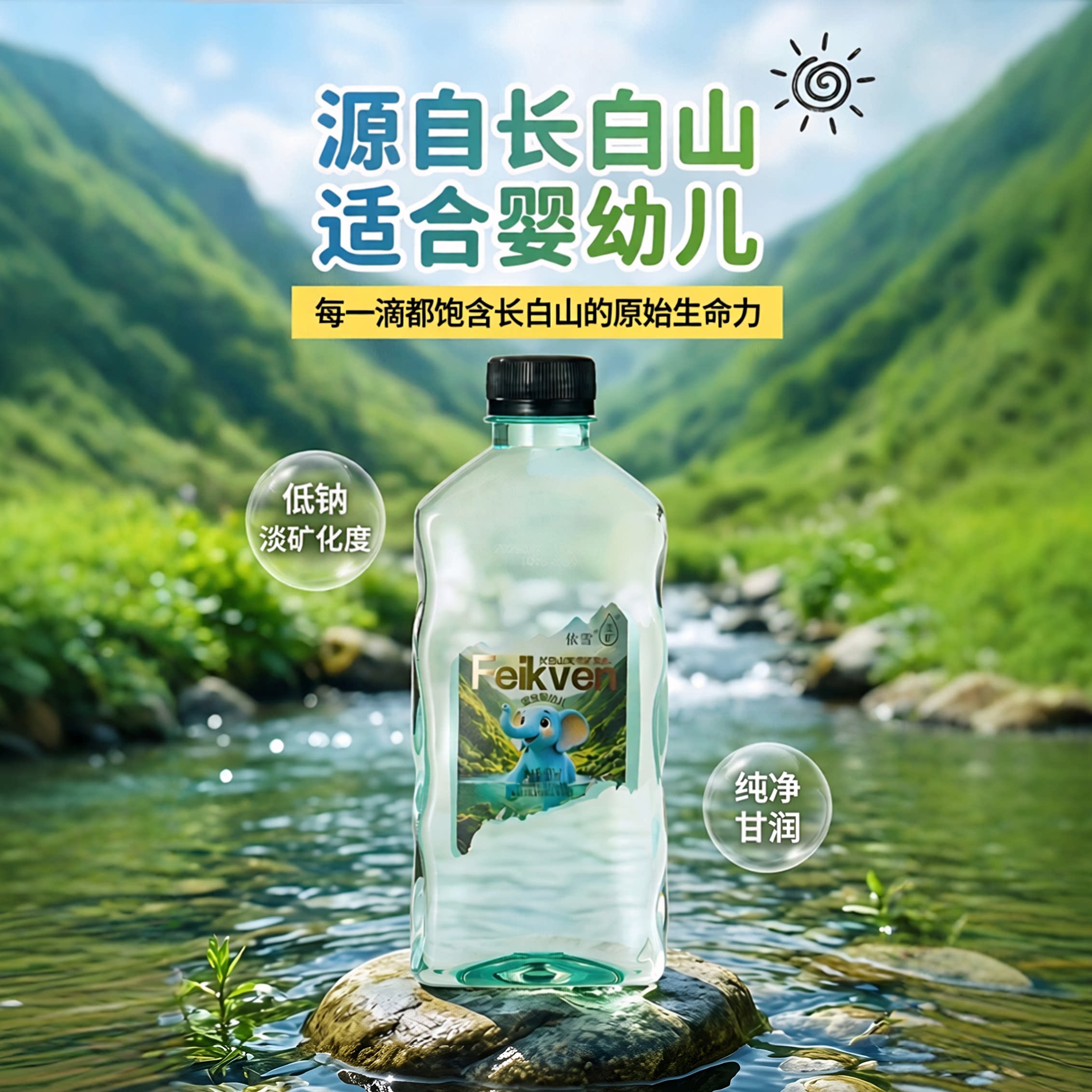 斐矿长白山天然矿泉水500ml*12瓶图片