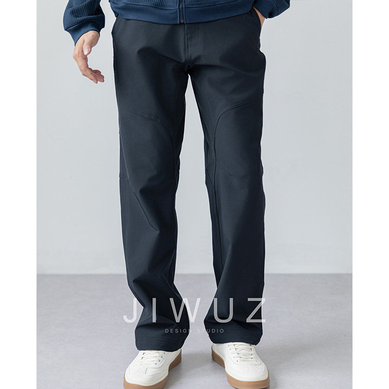 JIWUZ 3D立体结构拼接cronin pants多口袋加绒弯刀休闲软壳冲锋裤