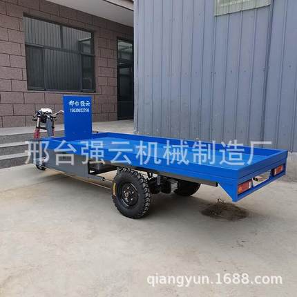 工地电动平板三轮车厂区倒货加长平板车家具搬运平板运输车工程