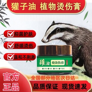 獾油烫伤膏外用多用途多情况烧烫伤欢子油獾植物配方抑菌烫伤软膏