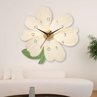 饰时钟挂墙静音卧室石英钟艺术时尚 钟表挂钟客厅家用表创意装 挂表