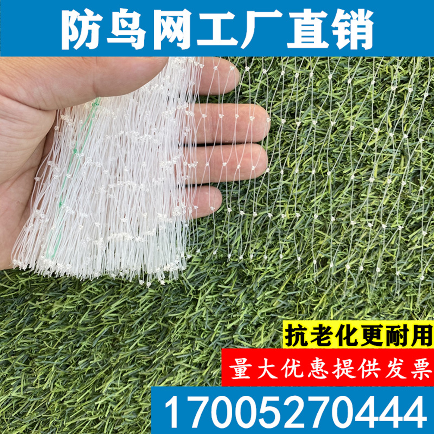 工厂直销尼龙防鸟网抗老化开发票