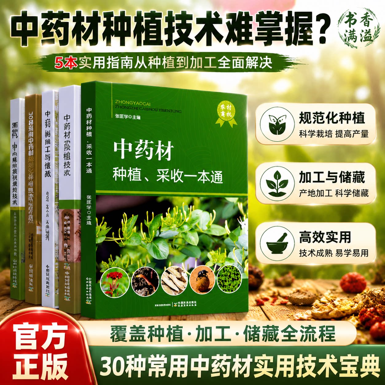 中药材种植采收一本通农业科学农作物种植中药材栽培加工技术中药材采收初加工炮制工艺工具书常用中药材标准化实操教程施肥防害