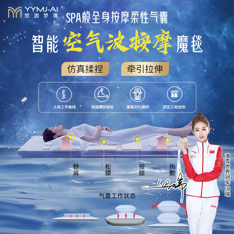 五星酒店都在用的智能床垫 柔性气囊按摩床垫顶腰加热薄垫/定制/