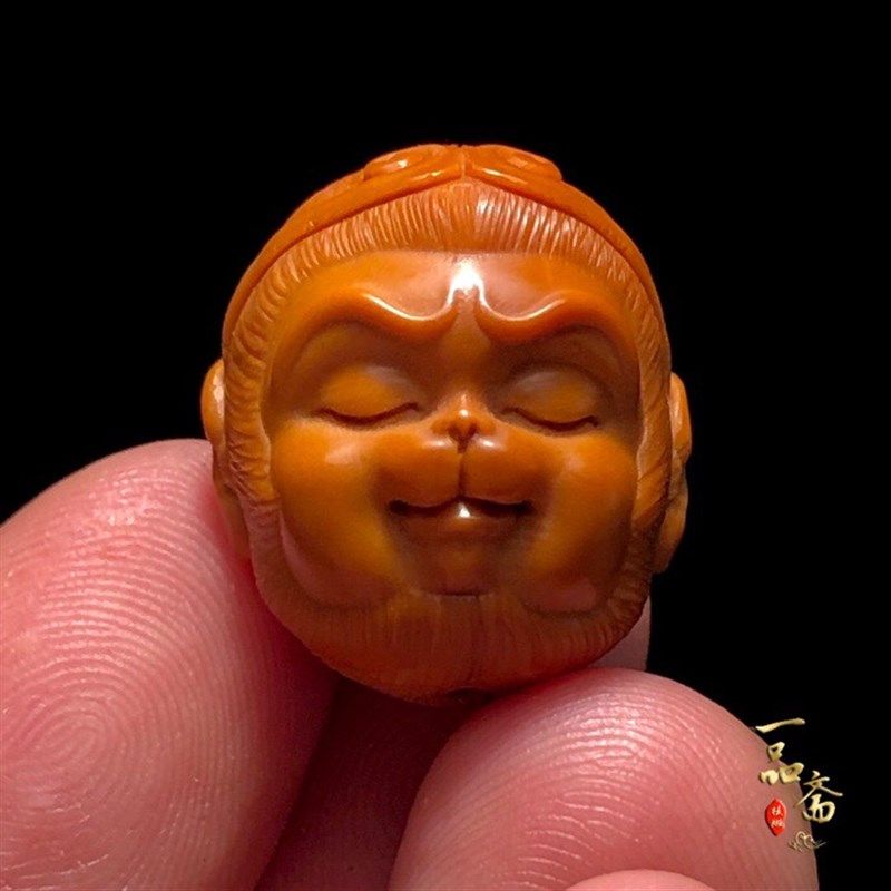 橄榄核单a籽核雕单颗猴子手链吊坠挂件雕刻孙悟空背云大圣手串配