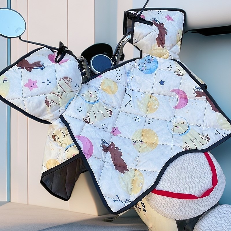 四季通用款电动车k挡风被加棉春秋小摩托三轮车夏防晒隔热防风罩