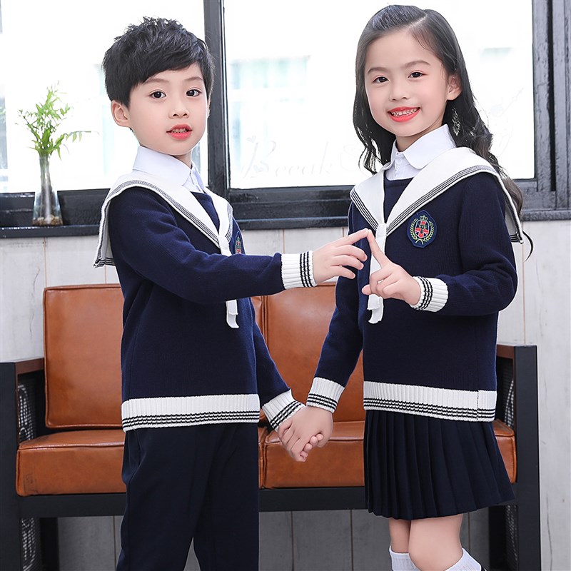 幼儿园园服春秋i装英伦海军风jk制服儿童校服套装小学生班服秋冬