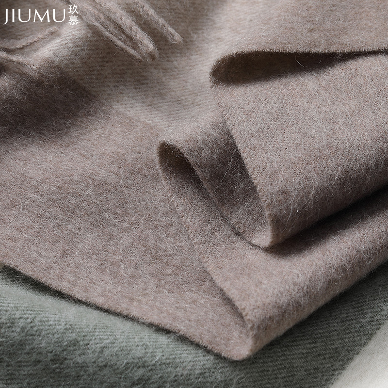 玖慕围巾女士秋冬季生日礼物纯羊毛E韩版百搭加厚保暖围脖披肩高