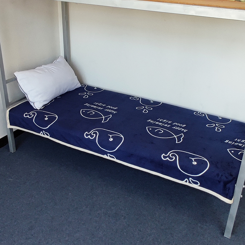 加绒单人法兰绒床单单件学生宿舍0.9米J上下铺床保暖短毛绒毯子冬