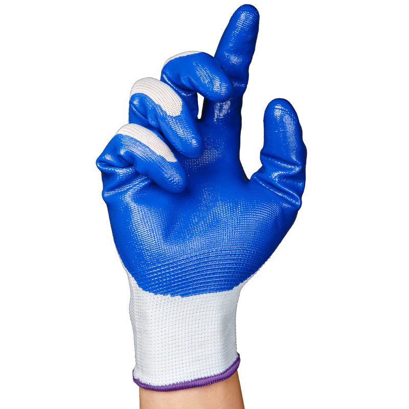 劳保手套丁d晴耐磨橡胶手套浸胶防护防护手套防水防滑塑胶工作劳