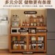 餐边柜靠墙一体储物柜客厅家用小户型D多功能2025新款 中古风茶吧