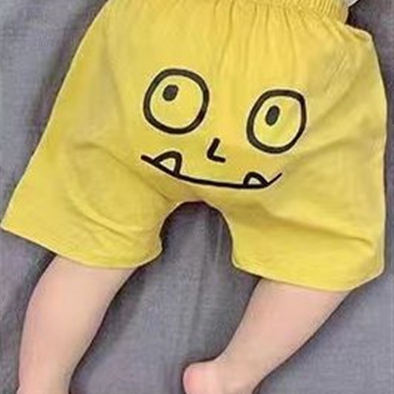 5条装夏季c宽松宝宝短裤七分大pp哈伦中裤12345岁男女婴幼儿童尿