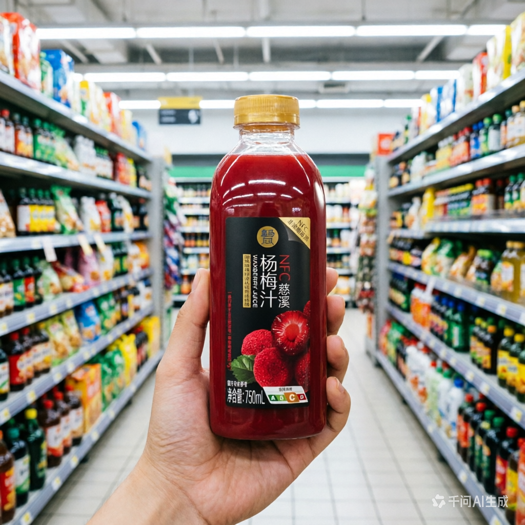 盒马NFC慈溪杨梅汁750ml果蔬汁100%新鲜风味冷藏更加季节限定