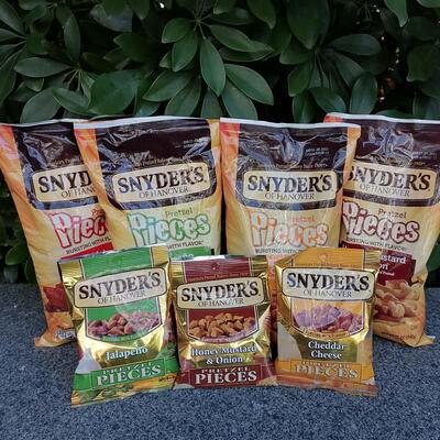 Snyders Pretzel Pieces施耐德墨西哥辣椒奶酪蜂蜜洋葱面包酥片