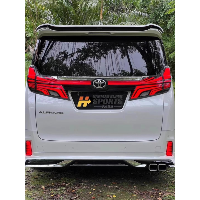 丰田埃尔法威尔法30系天使之翼贯穿尾灯 恶魔之眼流水尾灯 刹车灯