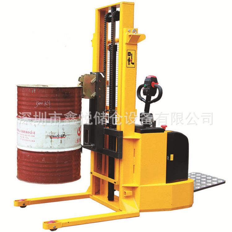 YL600B全电动油桶堆高车铁塑两用油桶翻转倒料机油桶液压升高车