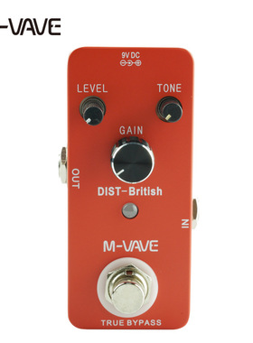 M-VAVE DIST-British英式失真单块效果器 电吉他马勺音色英伦摇滚