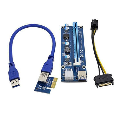 009S转接线 PCI-E1X转16X显卡延长线镀金版显卡转接板 riser 009s