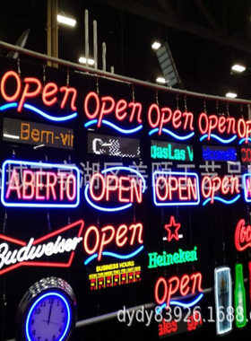 ABIERTO SIGN霓虹灯 LED OPEN SIGN霓虹灯NEON OPEN SIGN开放标志