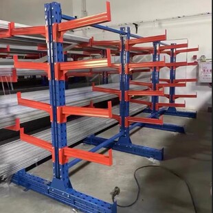 仓库车间大型加长卷料钢材置物架加长高承重托臂单双面悬臂货架