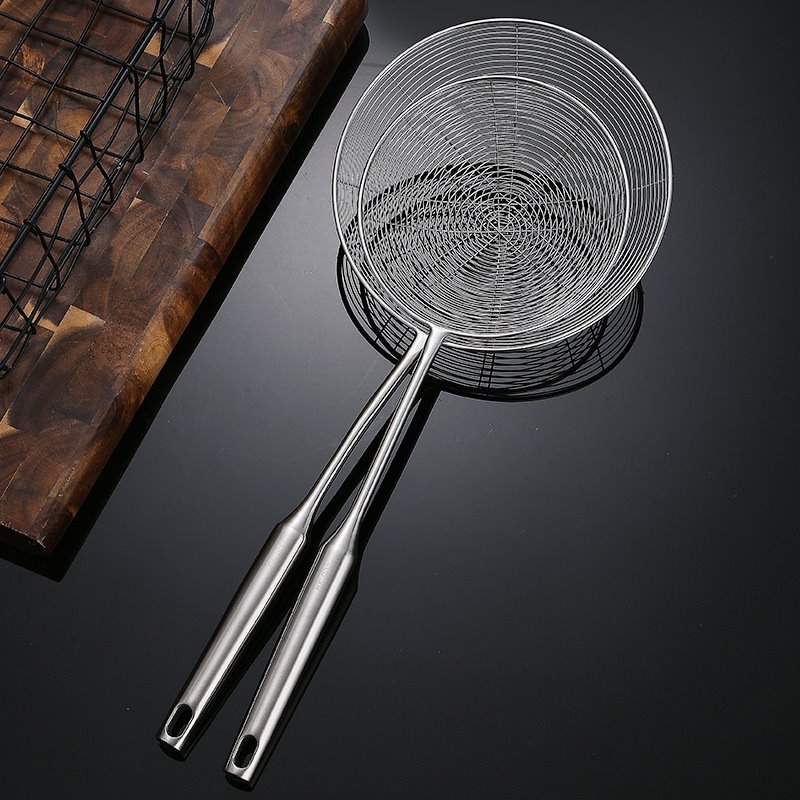 304大漏勺不锈钢火锅汤勺漏勺厨房用品油炸线漏家用厨房用具 网漏