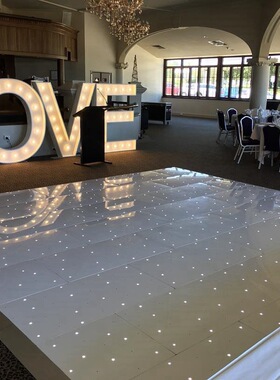 婚礼亚克力白色地板 Star light LED Dance Floor星空舞池板