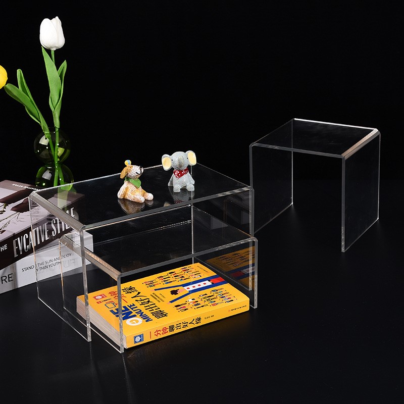 透明亚克力u型展示架 热弯陈列隔板亚克力鞋托鞋架置物架批发