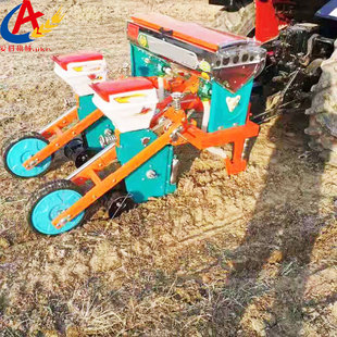 2021款 四轮拖拉机带玉米谷子播种机清茬施肥一体机大豆精播播种机