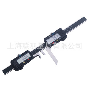 槽对称度测量仪键槽宽度数显卡尺 双下爪0-100mm轴径0-50mm槽宽