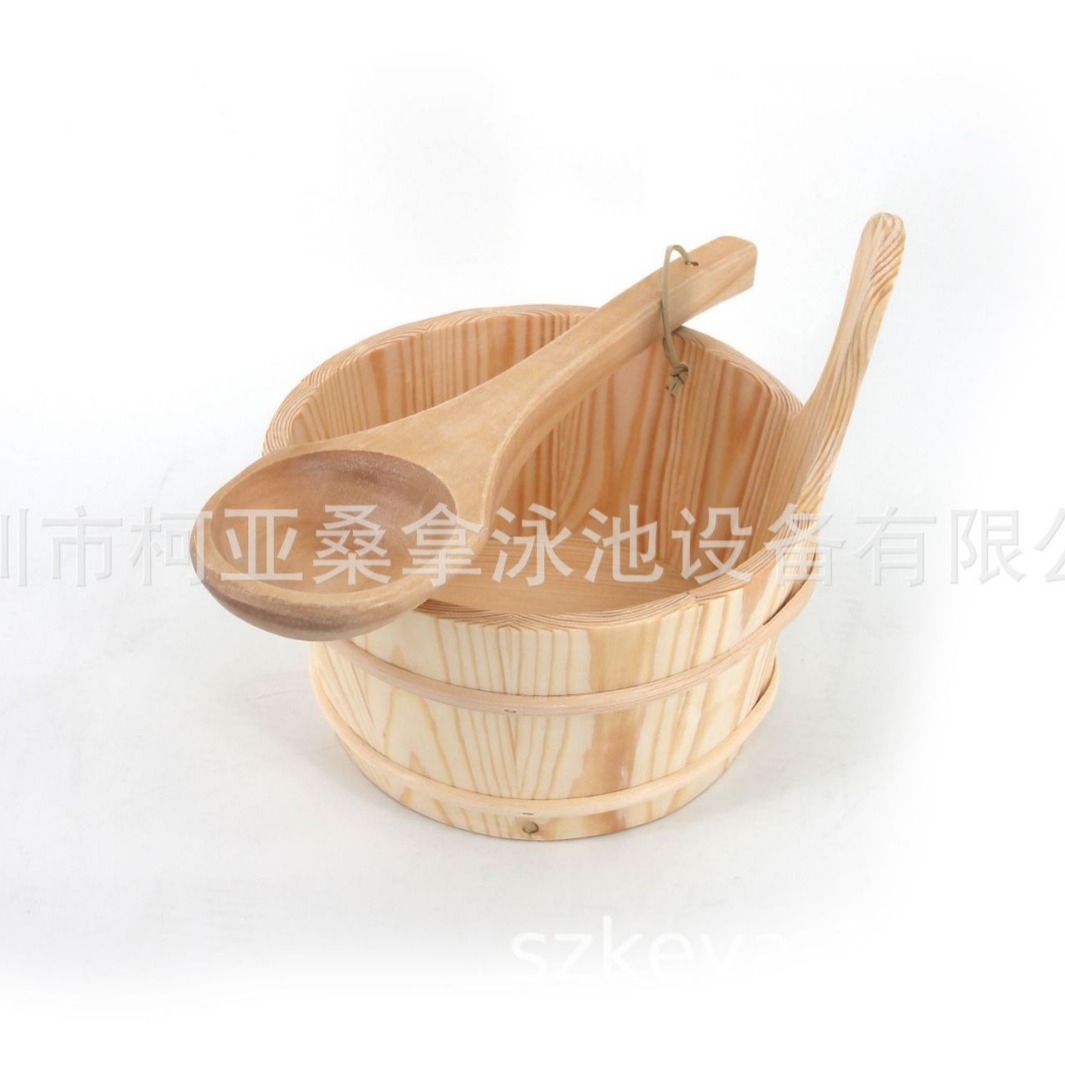 厂家供应桑拿木桶木勺桑拿配件附件设备桑拿房干蒸房用