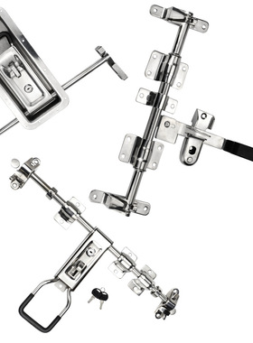 304不锈钢 连杆式锁车厢集装箱冷藏船舶机械车厢总成把手MSZC-401