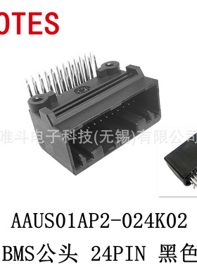 LOTES嘉泽 AAUS01AP2-024K02 汽車BMS公头 24PIN 黑色 AAUS01AP2