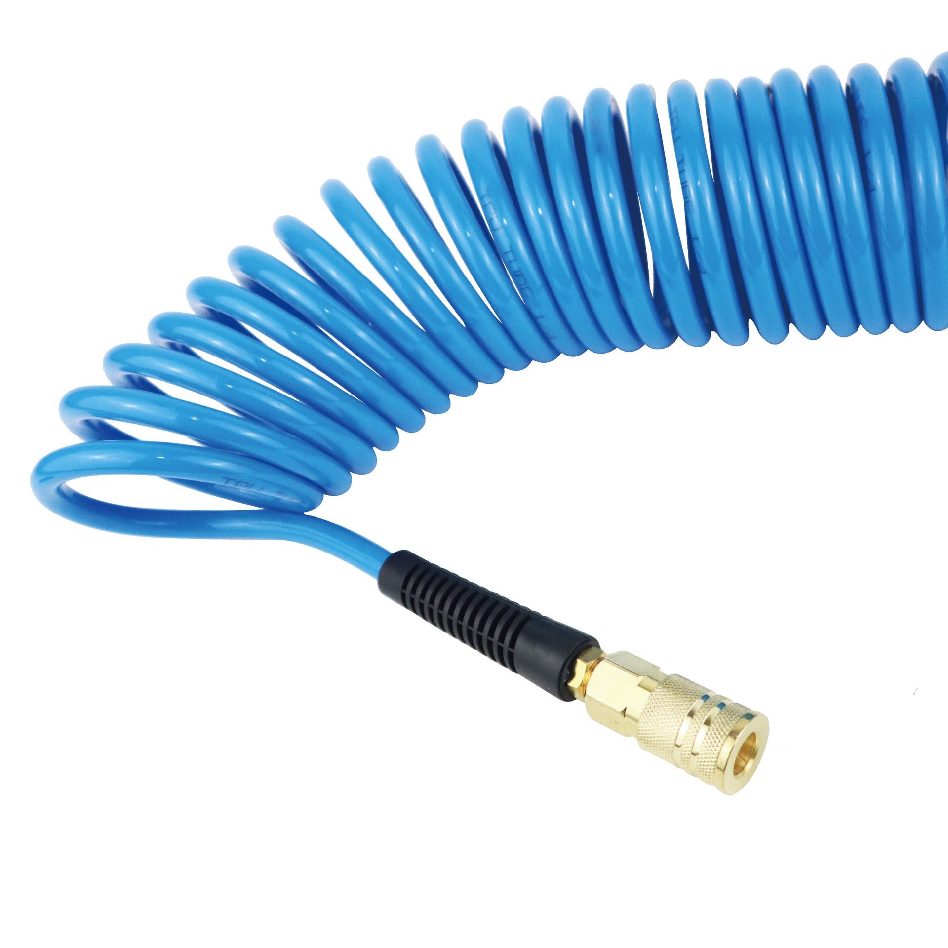 供应PU气动风管 空压软管  6×9.5×7.5m带美式铁镀铜快速接头