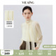 新款 VIEA.ING薇迎商场同款 女2026春季 衬衫 度假风杏色系带上衣 长袖