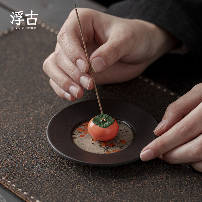 柿柿如意线香插，家用熏香座