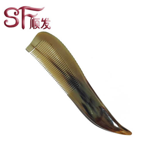 Y26 精品系列 26CM  手工精美 天然黄牛角梳子批发