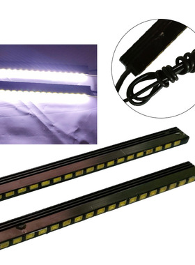 2个 15.7CM长汽车LED软灯条18led黑底黄灯珠密日间行车灯防水