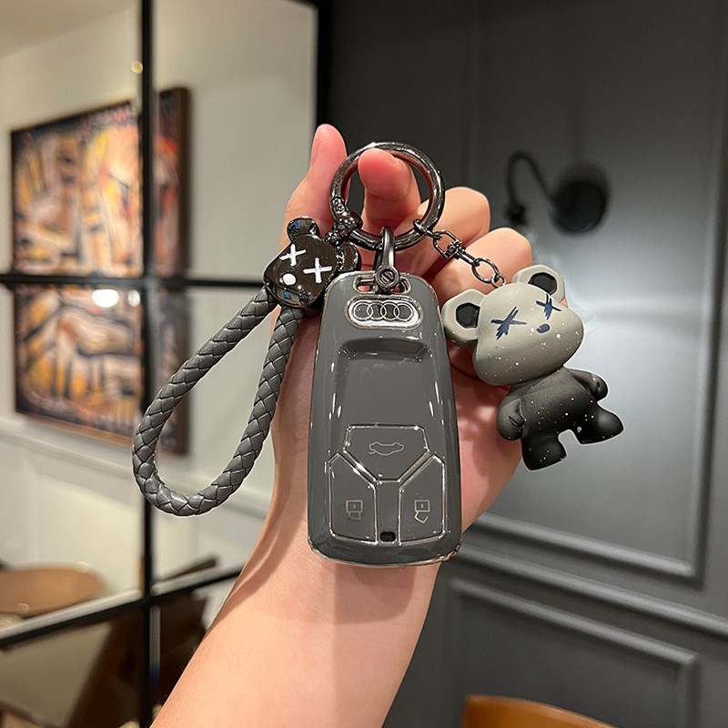 奥迪A4L钥匙套Q5L车女A5壳A6L 男Q2L Q3高端A7 A8新22款Q7扣