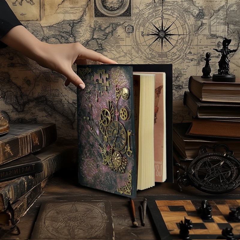 A5活页小卡收纳册复古手账立体浮雕高颜值拍立得3寸相册本纪念册